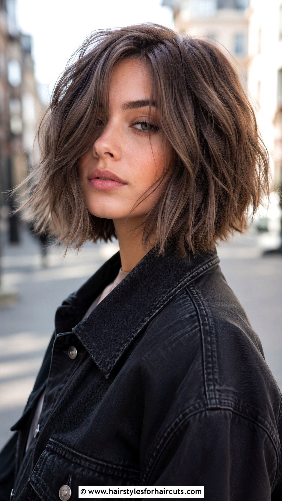 Cool Brown Textured Bob - 25 brown hairstyles - 25 brown hairstyles