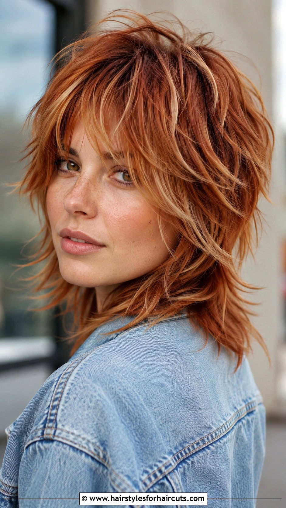 Copper Blonde Shaggy Cut - 25 color haircuts - 25 color haircuts