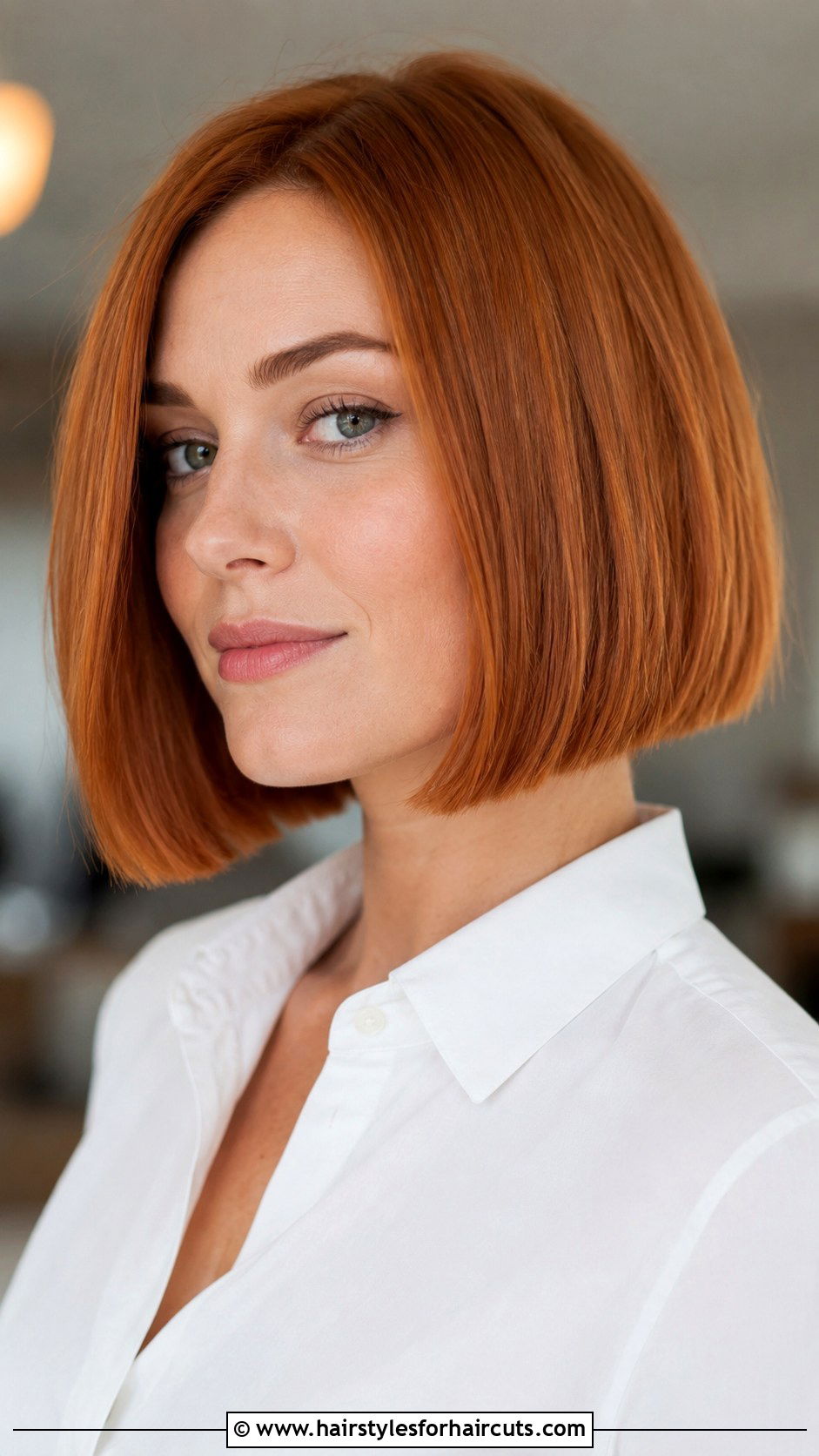 Copper Blunt Bob - 25 copper hairstyles - 25 copper hairstyles