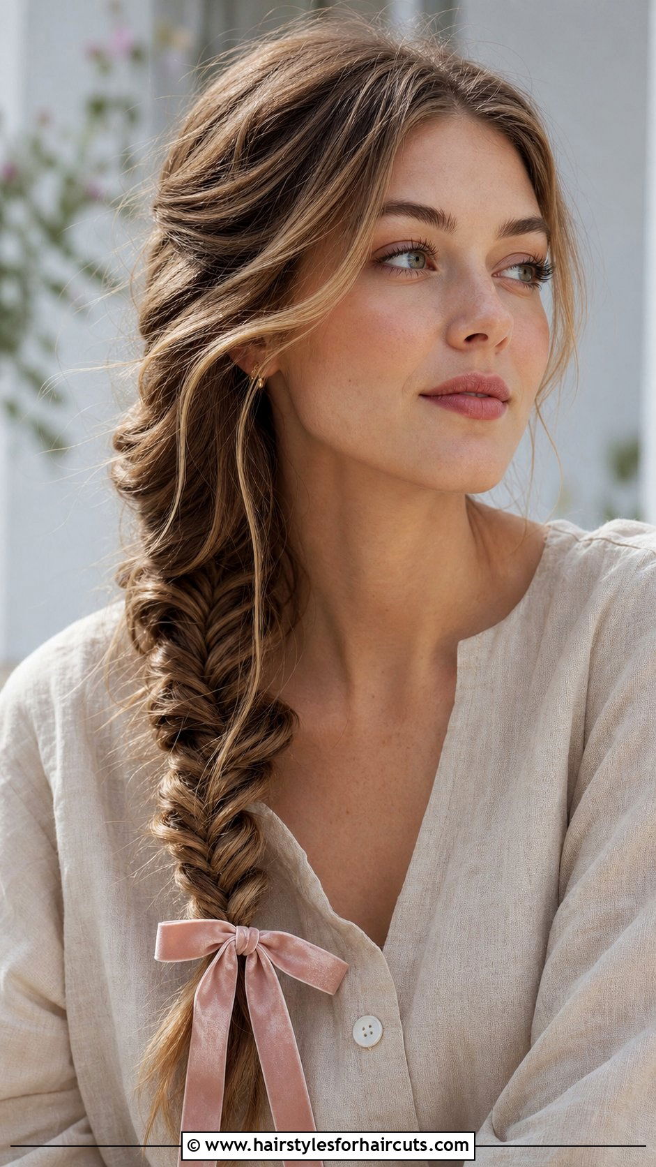 Coquette Fishtail Braid - 25 coquette hairstyles - 25 coquette hairstyles