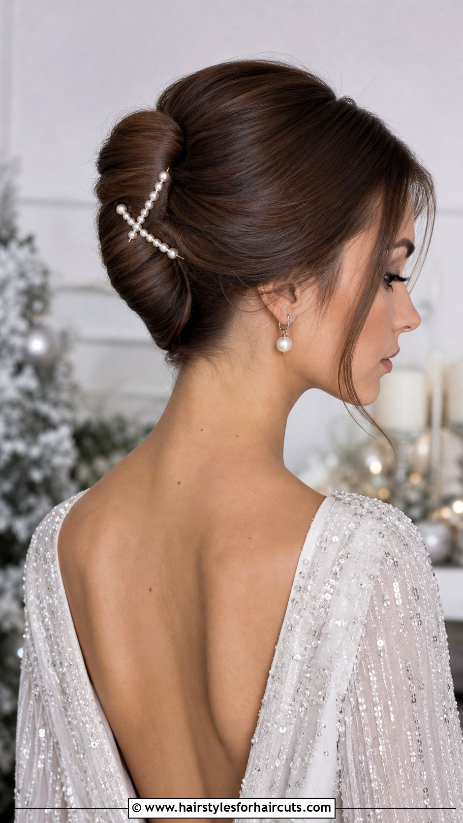 Coquette French Twist With Pearl Pins - 25 coquette hairstyles - 25 coquette hairstyles