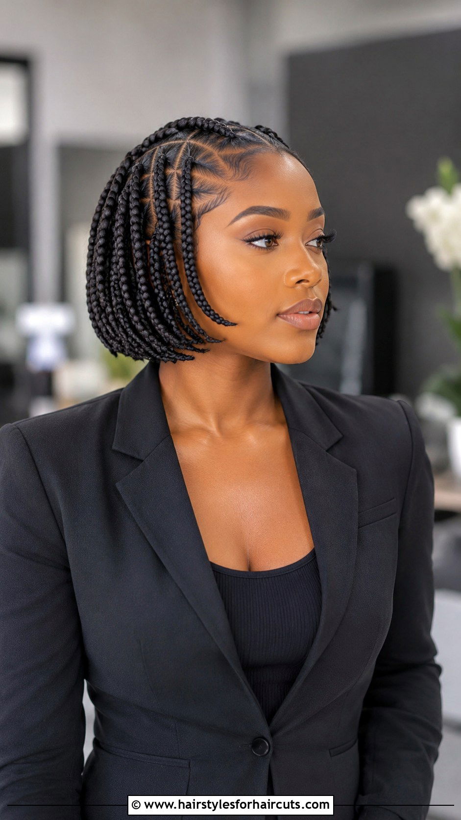 Cornrow Bob - 25 easy protective hairstyles for short natural hair - 25 easy protective hairstyles for short natural hair