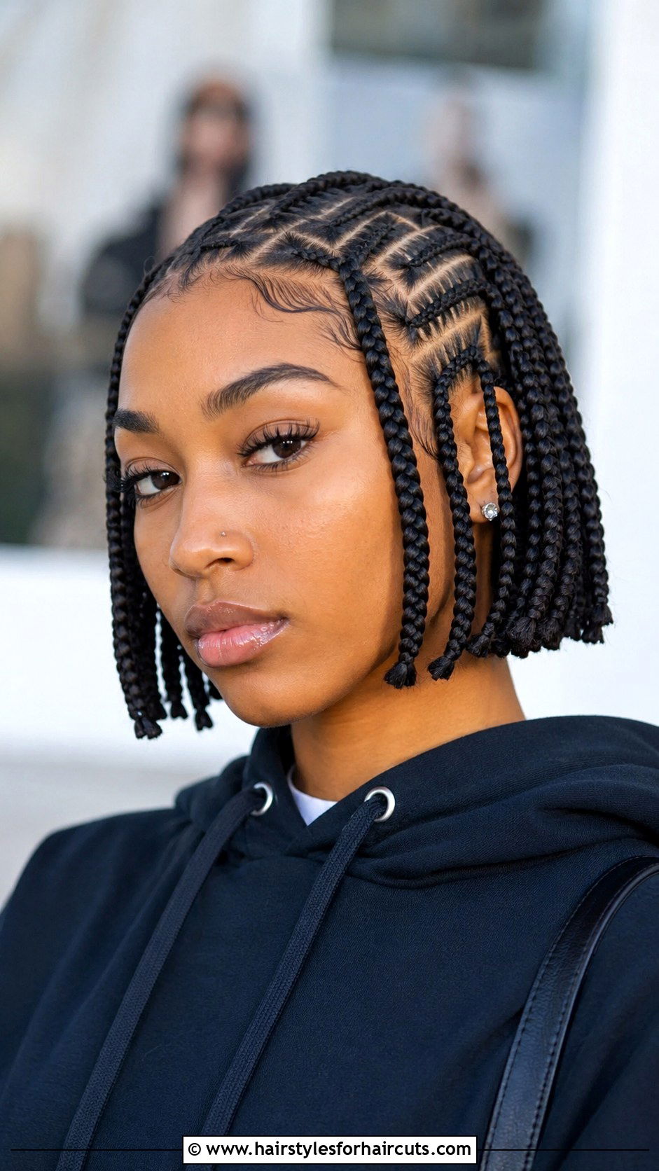 Cornrow Braided Bob - 25 braided hairstyles for medium length hair - 25 braided hairstyles for medium length hair