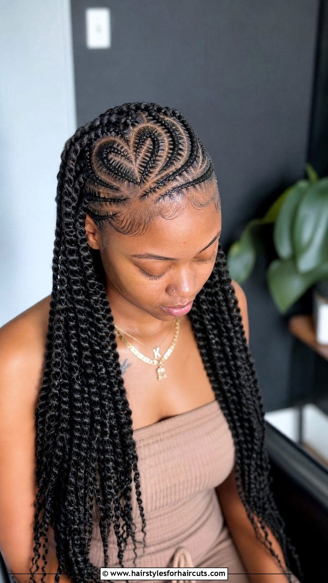 Cornrow Heart Design With Twists - 25 protective hairstyles cornrow natural hair twist - 25 protective hairstyles cornrow natural hair twist