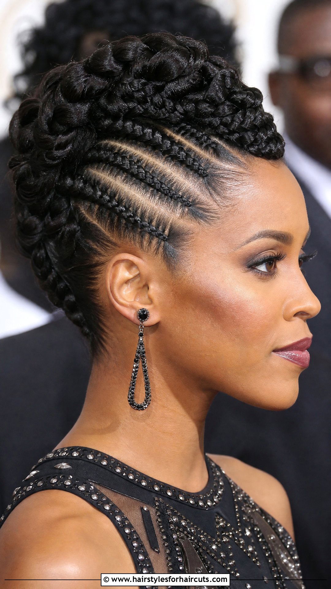 Cornrow Mohawk Updo - 25 formal braided hairstyles for black hair - 25 formal braided hairstyles for black hair