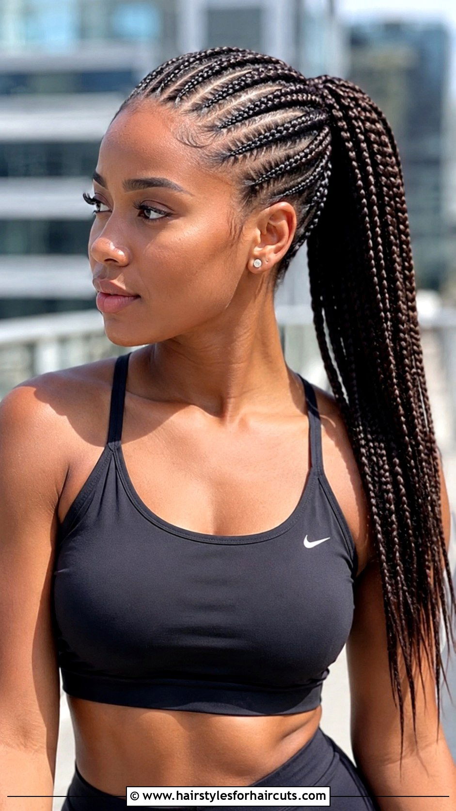 Cornrow Ponytail - 25 easy black hairstyles - 25 easy black hairstyles