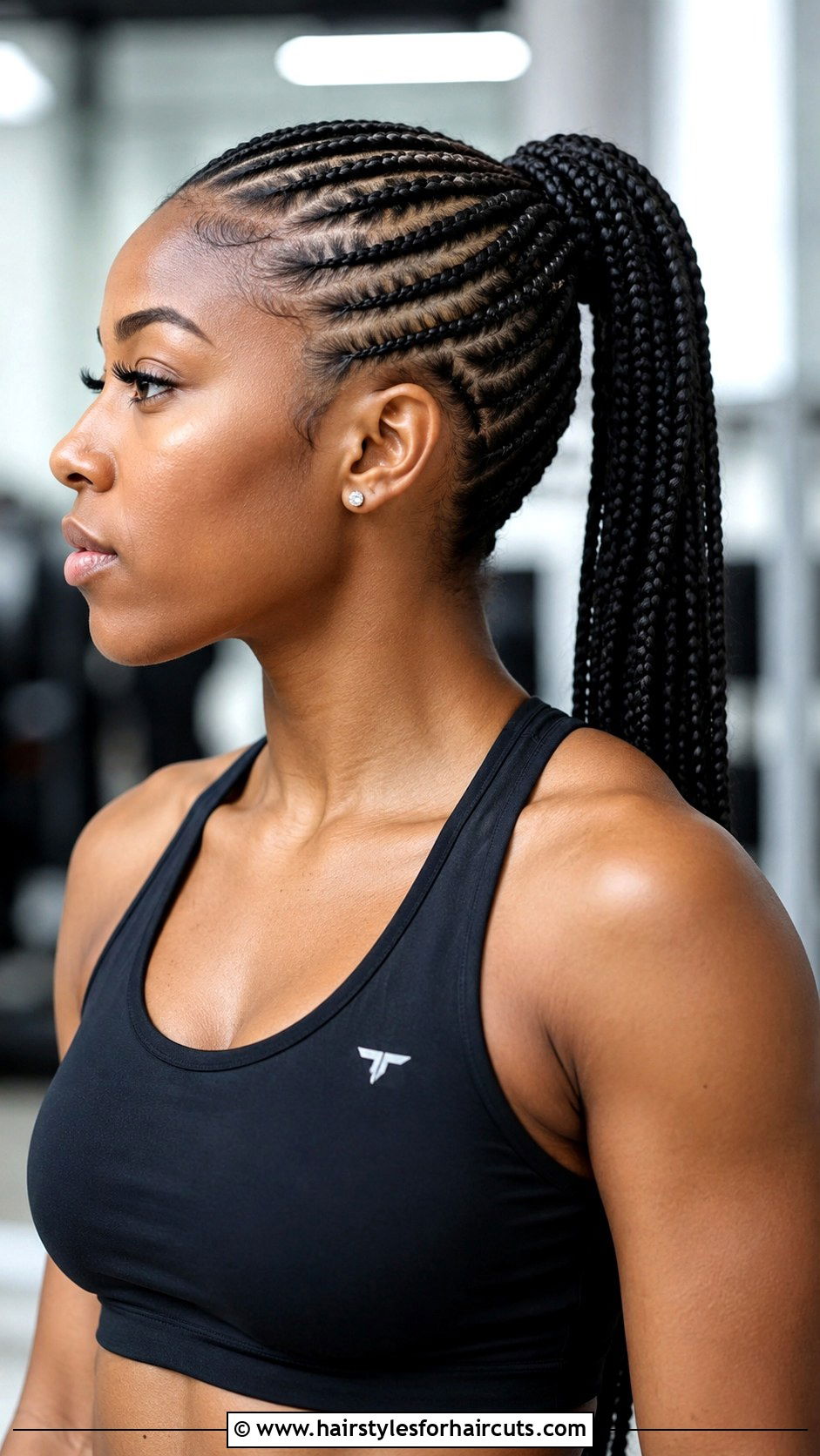 Cornrow Ponytail - 25 easy hairstyles for thick hair black girl - 25 easy hairstyles for thick hair black girl