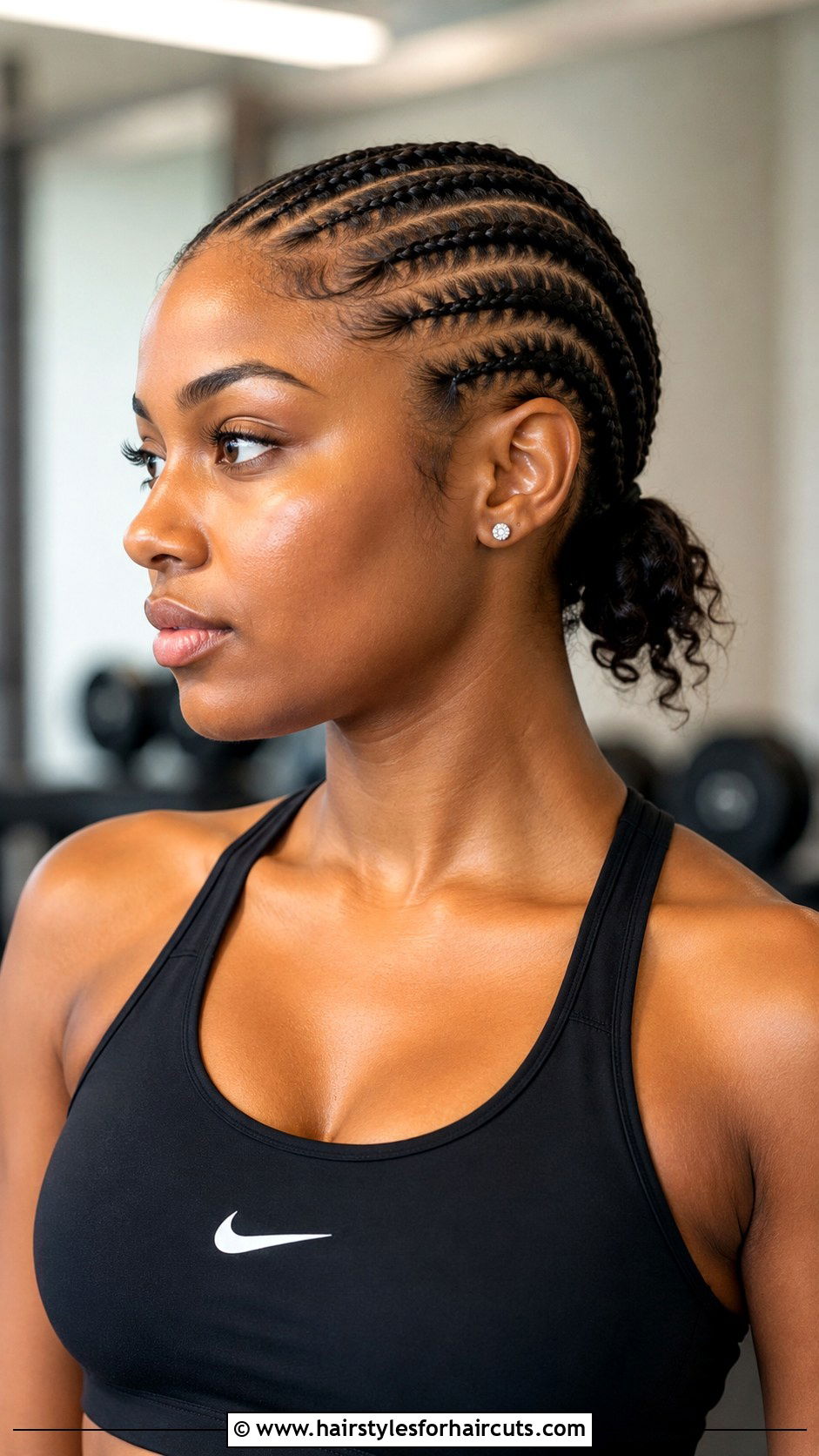 Cornrow Ponytail - 25 easy protective hairstyles for short natural hair - 25 easy protective hairstyles for short natural hair