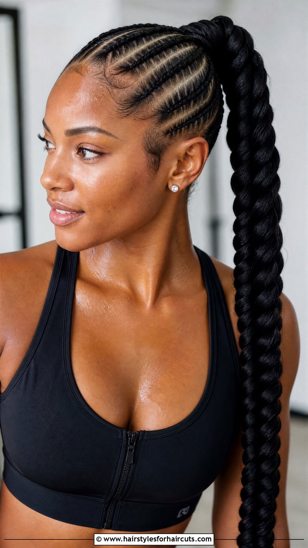 Cornrow Ponytail With Twisted Tail - 25 protective hairstyles cornrow natural hair twist - 25 protective hairstyles cornrow natural hair twist