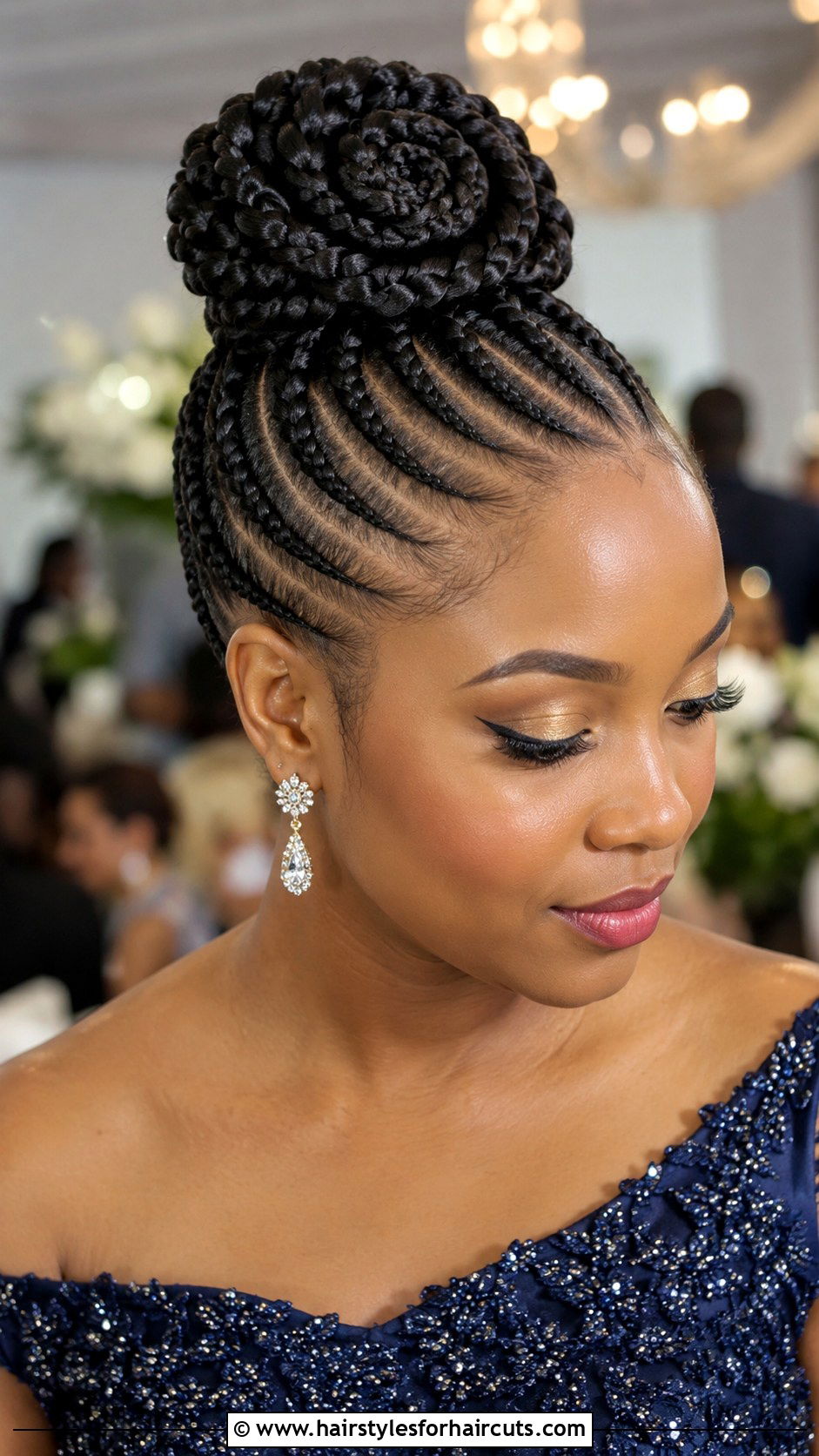 Cornrow Rose Updo - 25 corn rose hairstyles - 25 corn rose hairstyles