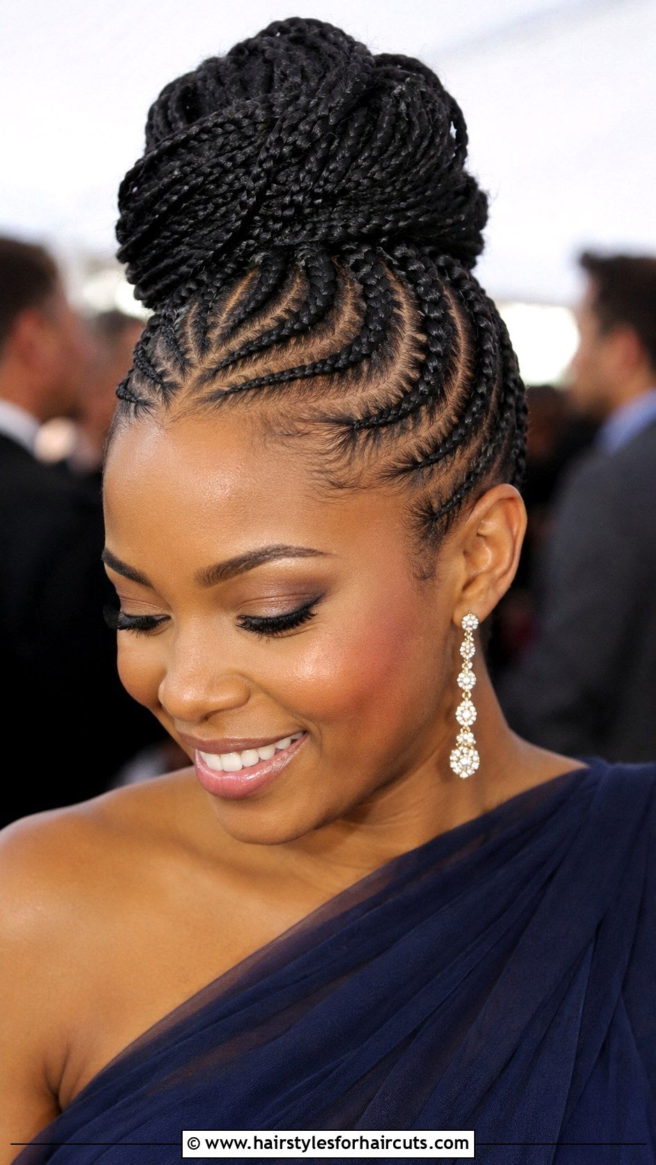 Cornrow Updo - 25 cornrows hairstyles for black hair - 25 cornrows hairstyles for black hair
