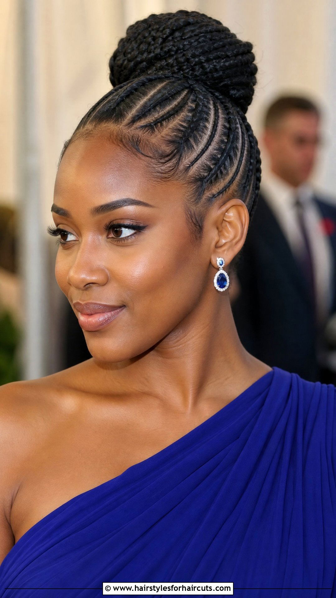 Cornrow Updo - 25 protective hairstyles for 4c hair - 25 protective hairstyles for 4c hair