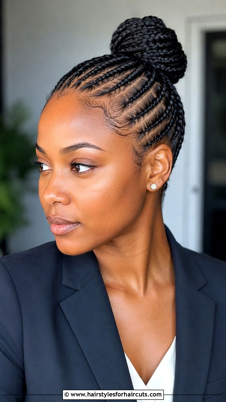 Cornrow Updo - 25 kinky hairstyles for ladies - 25 kinky hairstyles for ladies