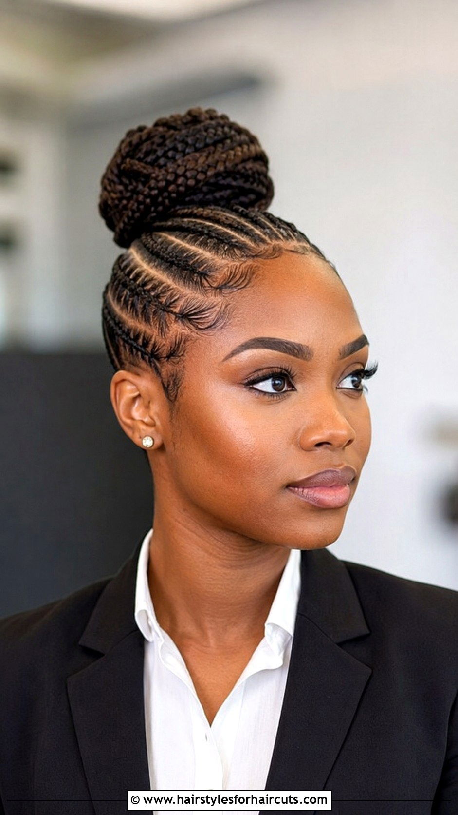 Cornrow Updo - 25 nappy hairstyles - 25 nappy hairstyles