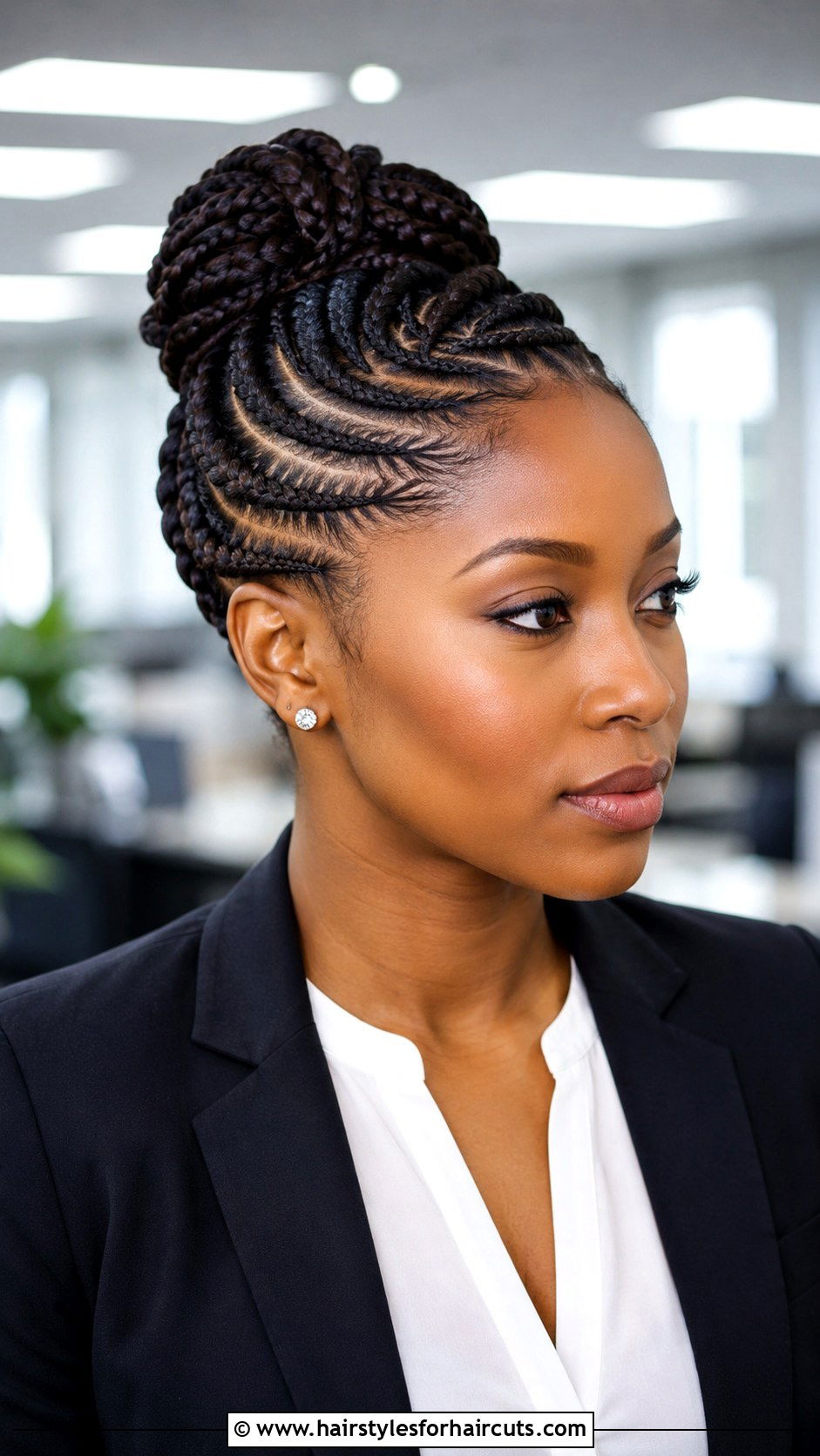 Cornrow Updo - 25 cornrow hairstyles for black hair - 25 cornrow hairstyles for black hair