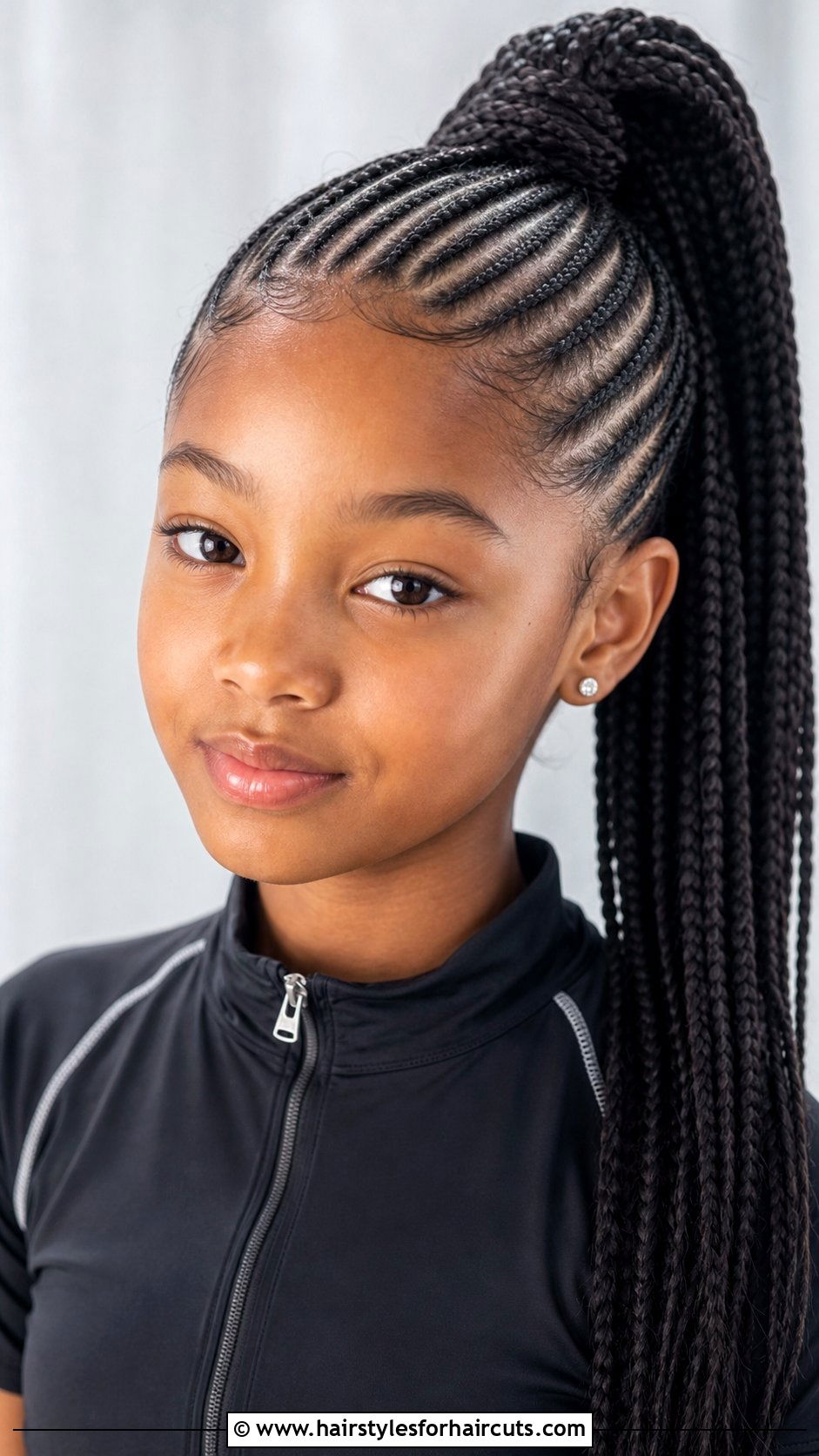 Cornrows Into High Ponytail - 25 natural hairstyles cute braids for kids - 25 natural hairstyles cute braids for kids