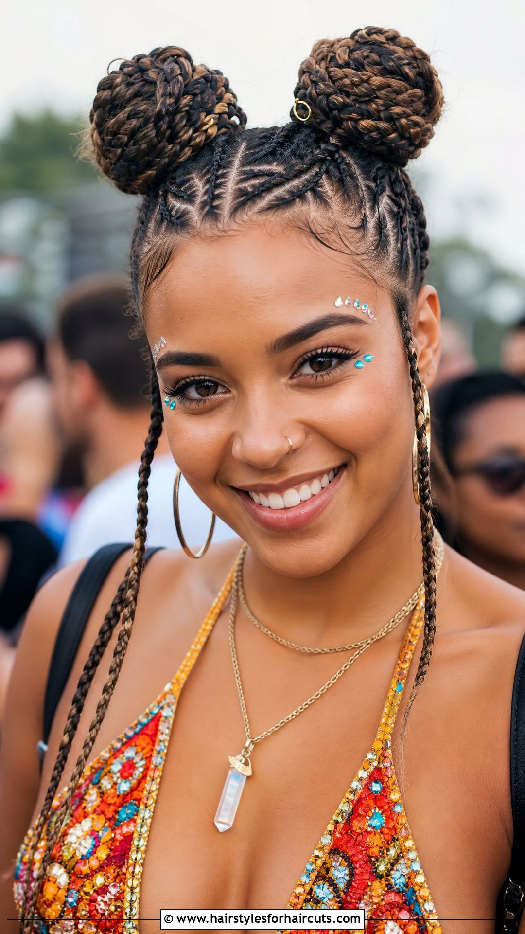 Cornrows Into Space Buns - 25 corn rows hairstyles - 25 corn rows hairstyles