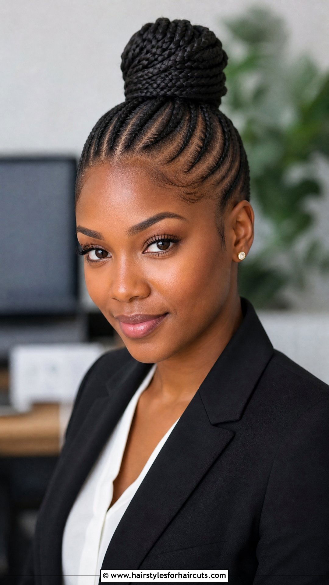 Cornrows With Bun - 25 hairstyles for afro hair - 25 hairstyles for afro hair