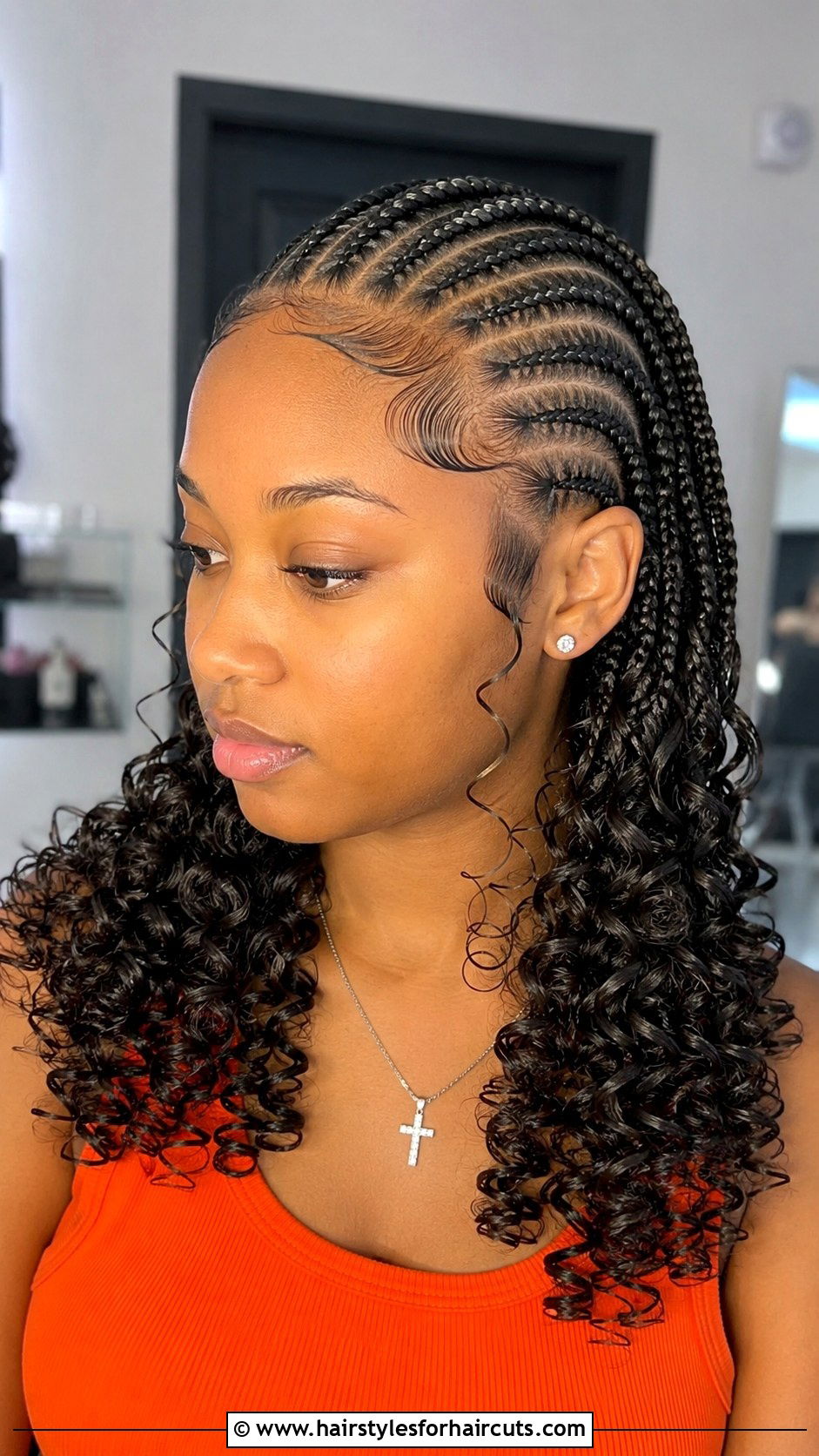 Cornrows With Curly Ends - 25 cornrows hairstyles with natural hair - 25 cornrows hairstyles with natural hair