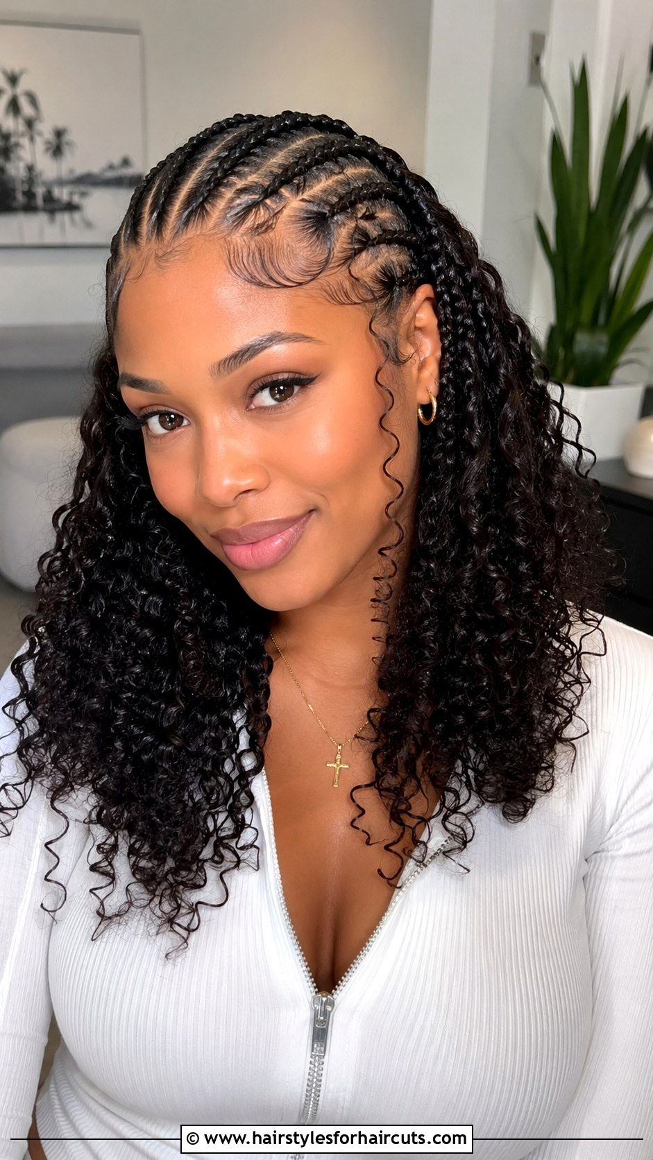 Cornrows With Curly Ends - 25 cornrow hairstyles with natural hair - 25 cornrow hairstyles with natural hair