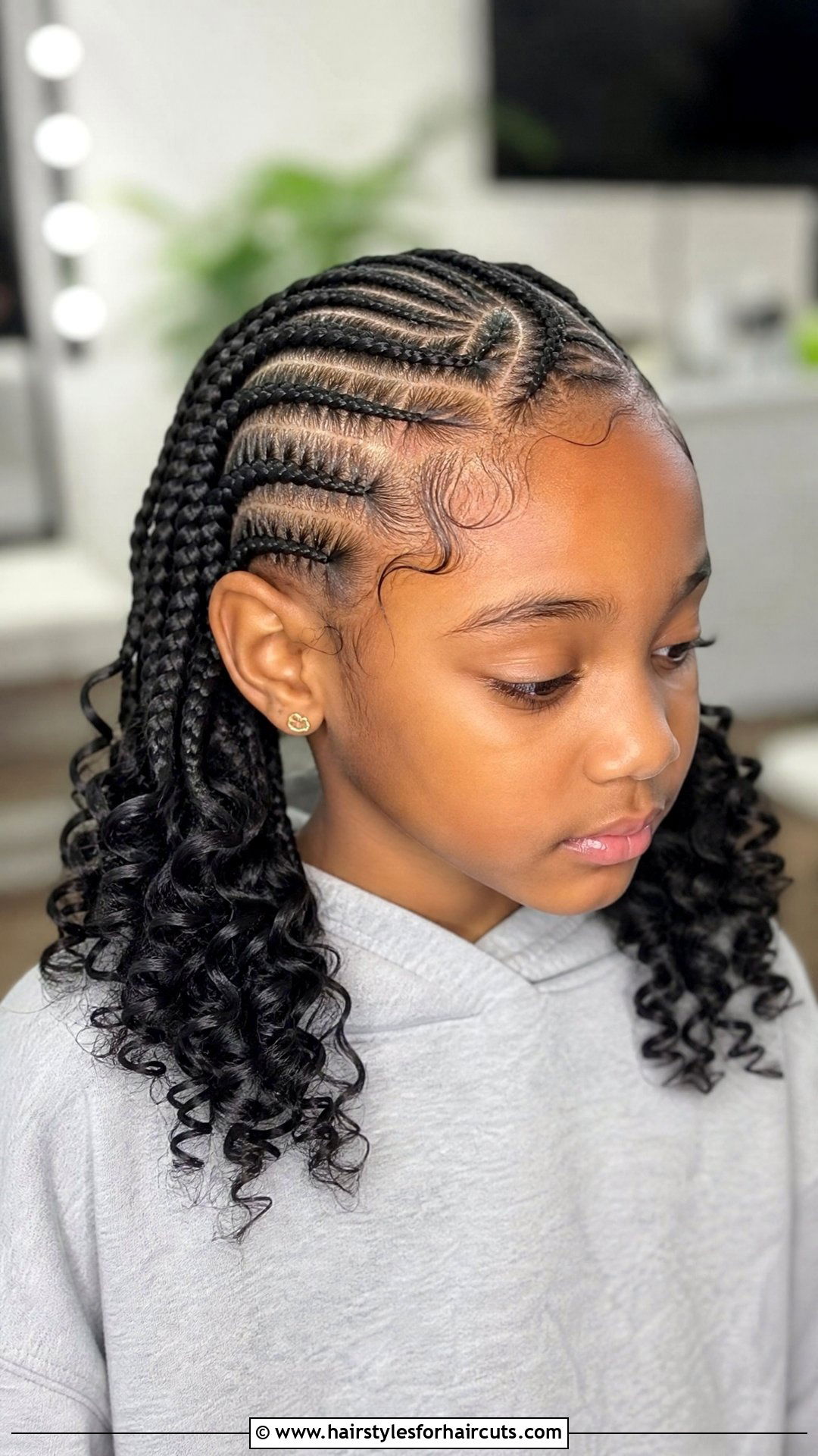 Cornrows With Curly Ends - 25 curly hair mixed little girl hairstyles - 25 curly hair mixed little girl hairstyles