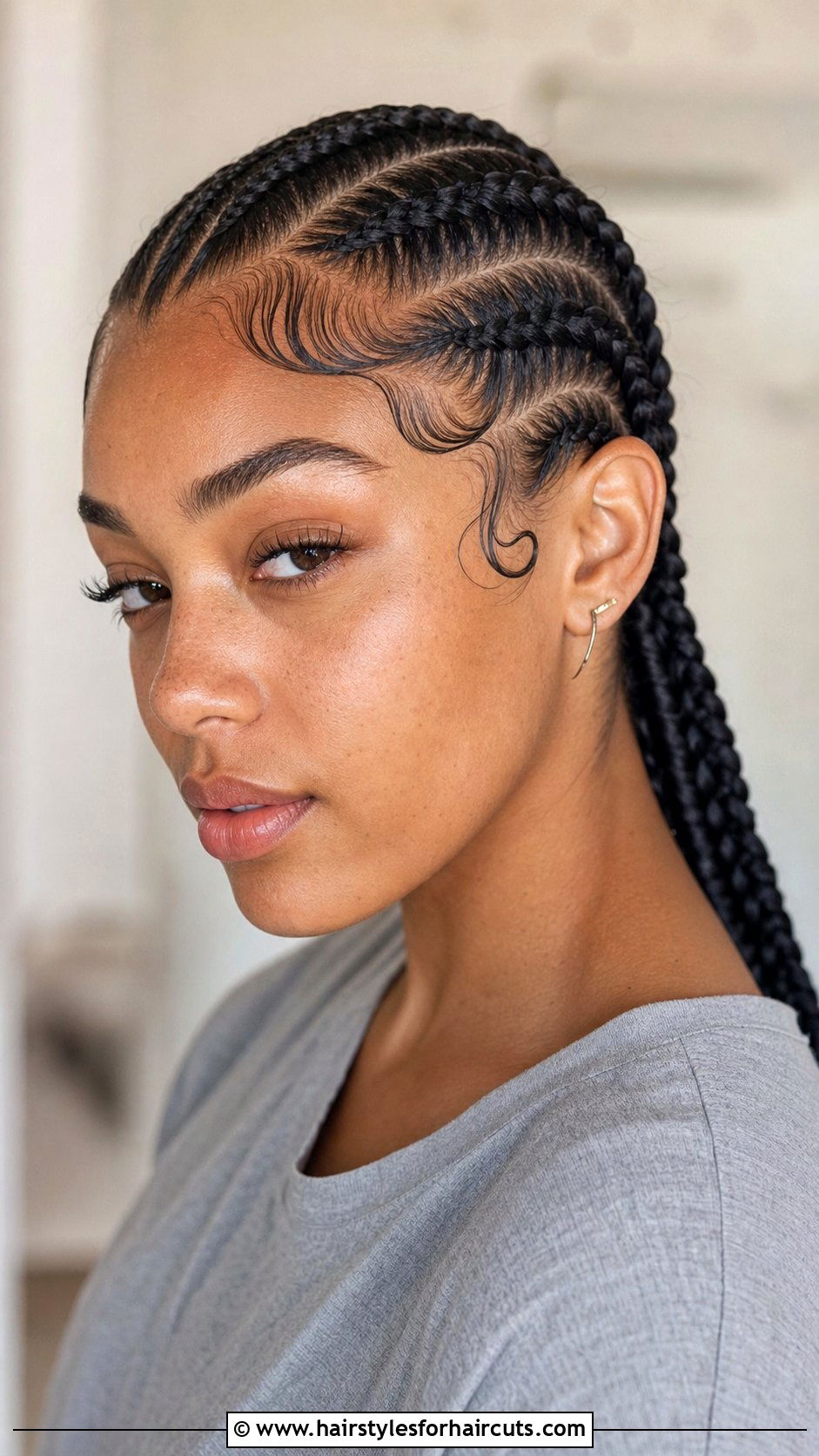 Cornrows With Swirled Edges - 25 hairstyles with edges - 25 hairstyles with edges