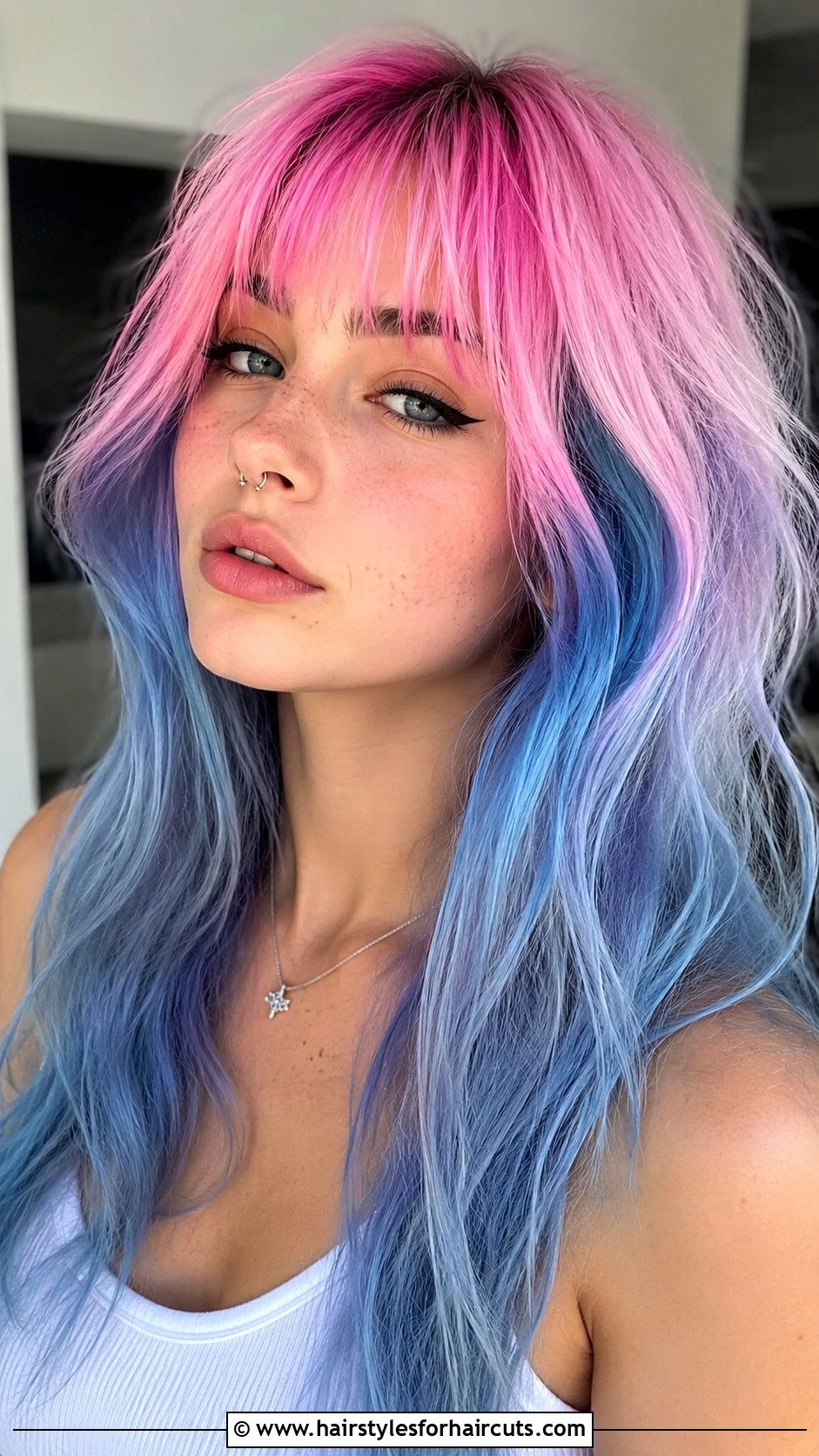 Cotton Candy Bangs With Long Hair - 25 cotton candy hairstyles - 25 cotton candy hairstyles