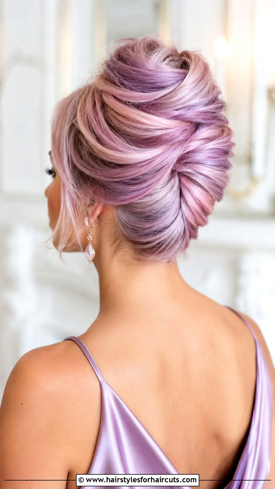 Cotton Candy French Twist - 25 cotton candy hairstyles - 25 cotton candy hairstyles
