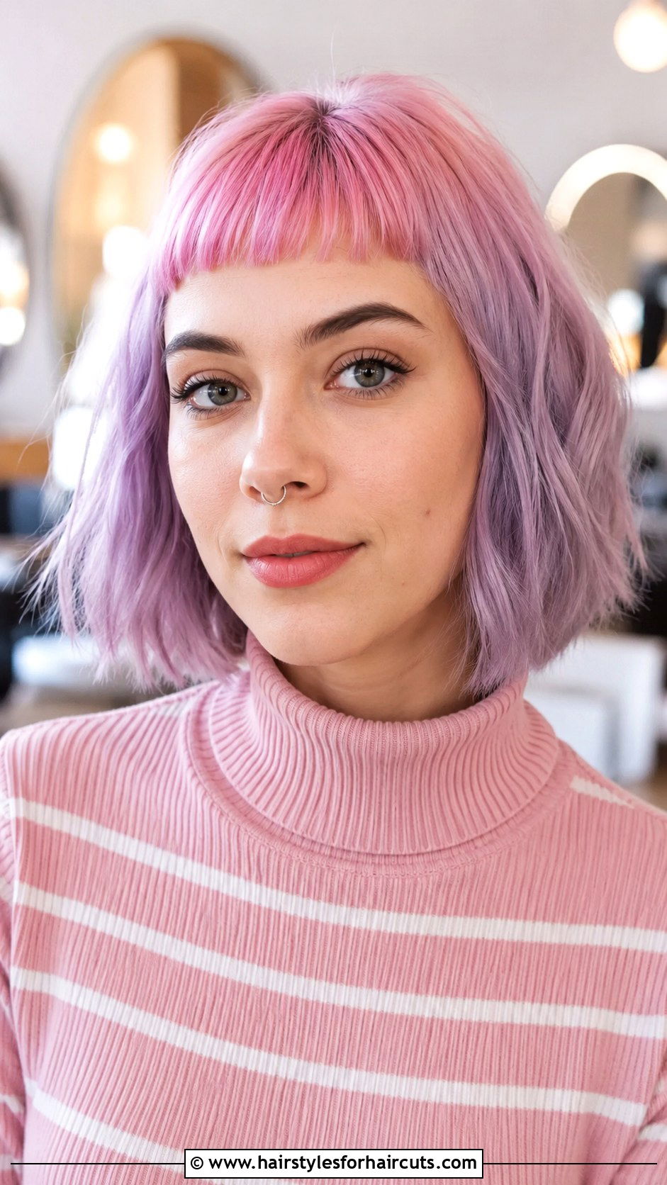 Cotton Candy Micro Bangs Haircut - 25 cotton candy hairstyles - 25 cotton candy hairstyles