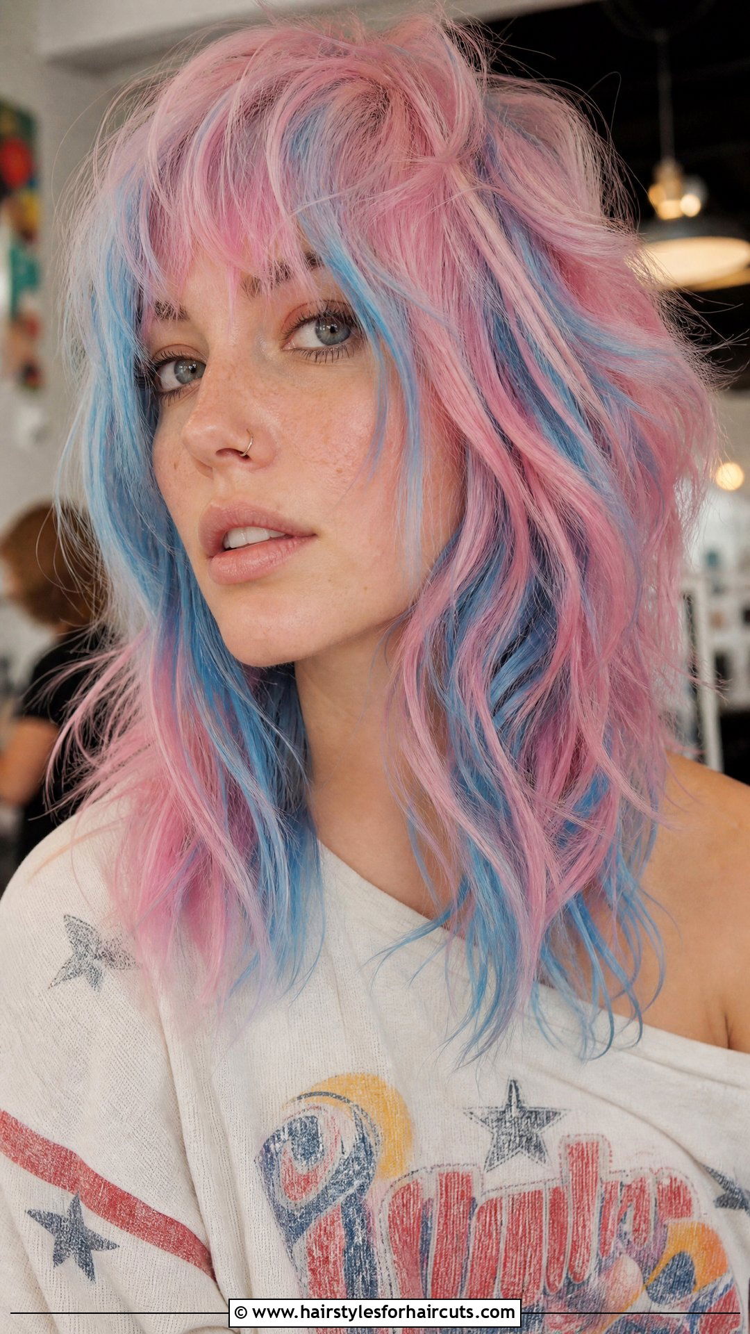 Cotton Candy Unicorn Shag Haircut - 25 unicorn haircuts straight hair - 25 unicorn haircuts straight hair