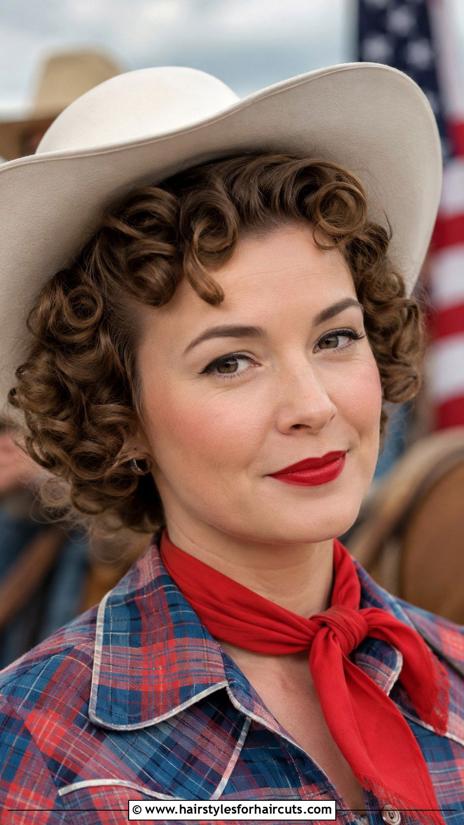 Cowgirl Vintage Short Curls - 25 cowgirl hairstyles for short hair - 25 cowgirl hairstyles for short hair
