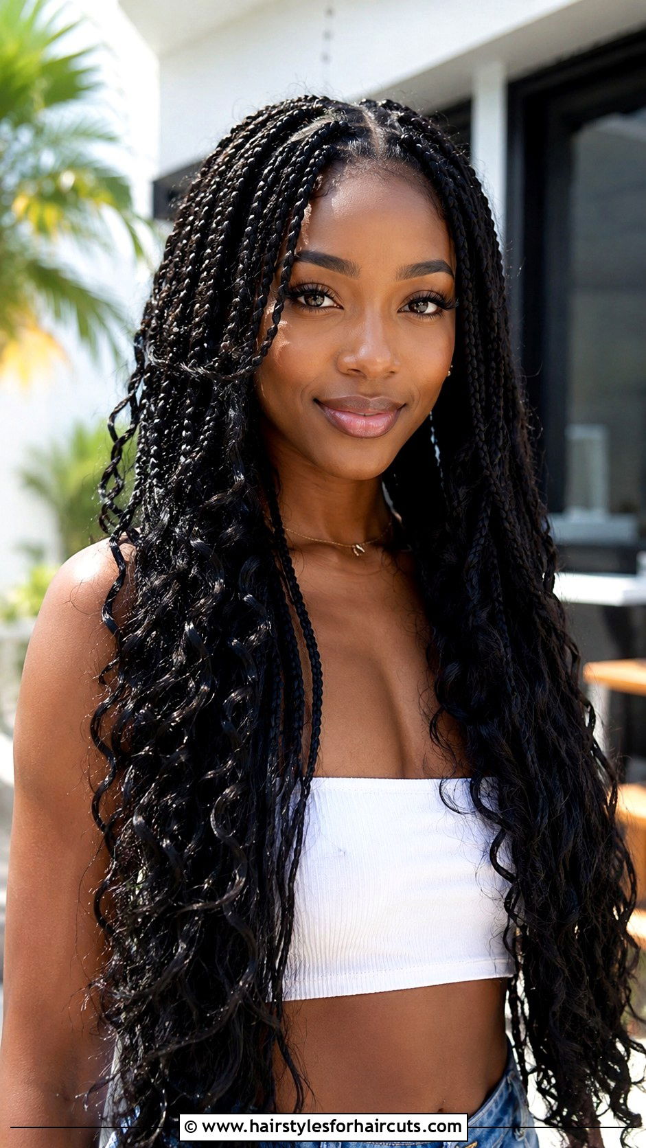 Crimped Box Braids - 25 crimped hairstyles for black hair - 25 crimped hairstyles for black hair