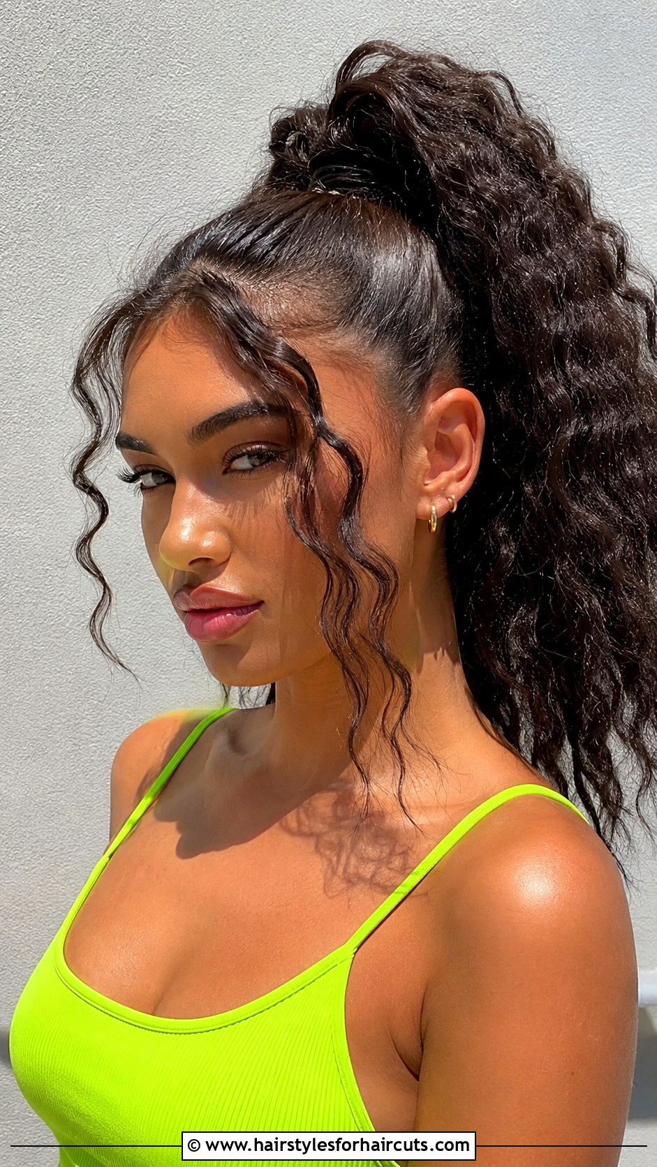Crimped High Ponytail - 25 1989 hairstyles - 25 1989 hairstyles