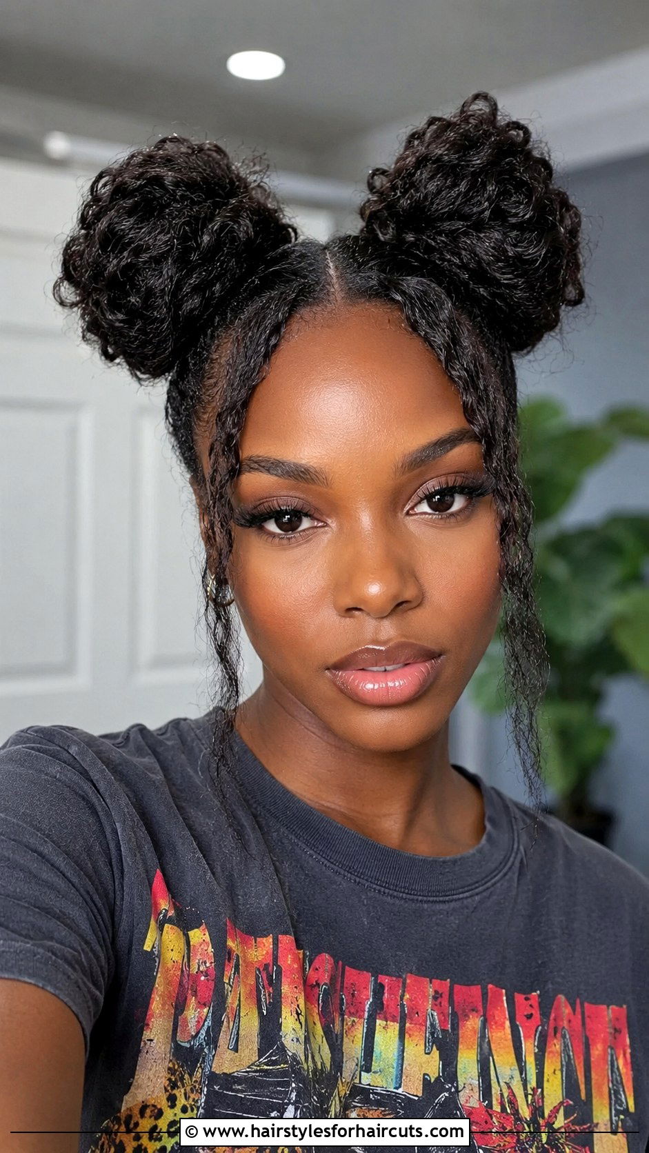 Crimped Space Buns - 25 crimped hairstyles for black hair - 25 crimped hairstyles for black hair