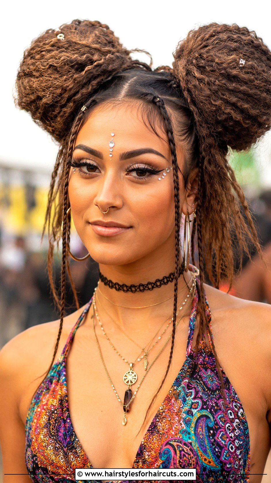 Crimped Space Buns - 25 craziest haircuts - 25 craziest haircuts