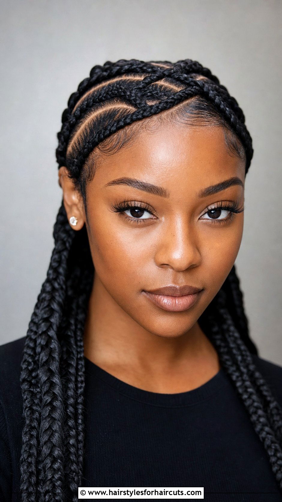 Criss Cross Front Braid - 25 front braid hairstyles for black hair - 25 front braid hairstyles for black hair