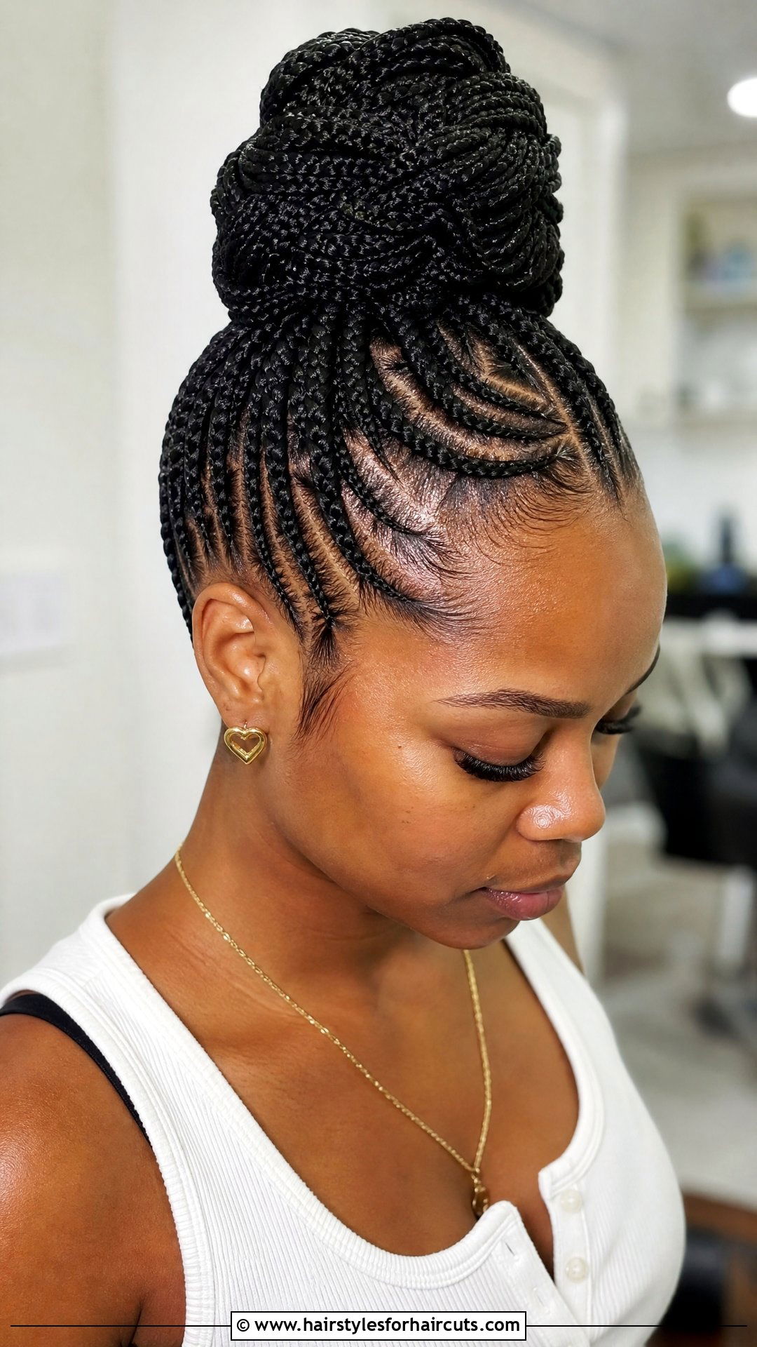 Crochet Cornrow Updo - 25 cornrow updo hairstyles for black hair - 25 cornrow updo hairstyles for black hair