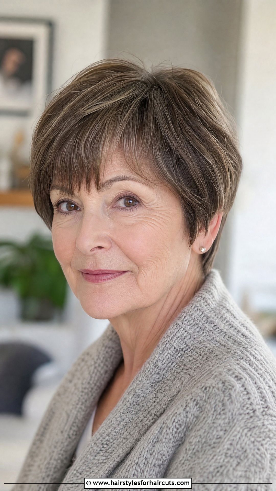 Cropped Cut With Bangs - 25 haircuts older women thin hair - 25 haircuts older women thin hair