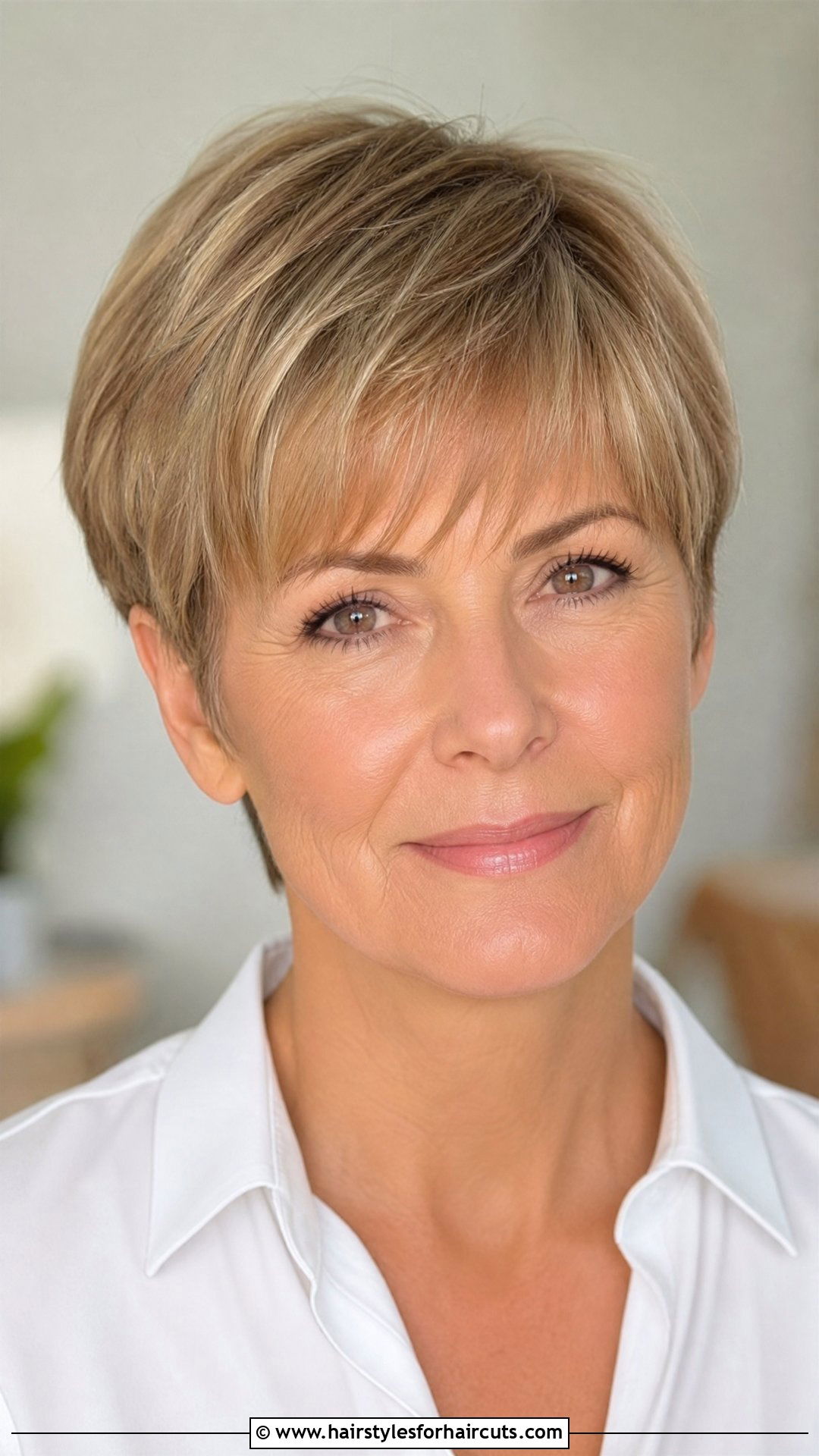 Cropped Cut With Bangs - 25 women hairstyles over 50 - 25 women hairstyles over 50