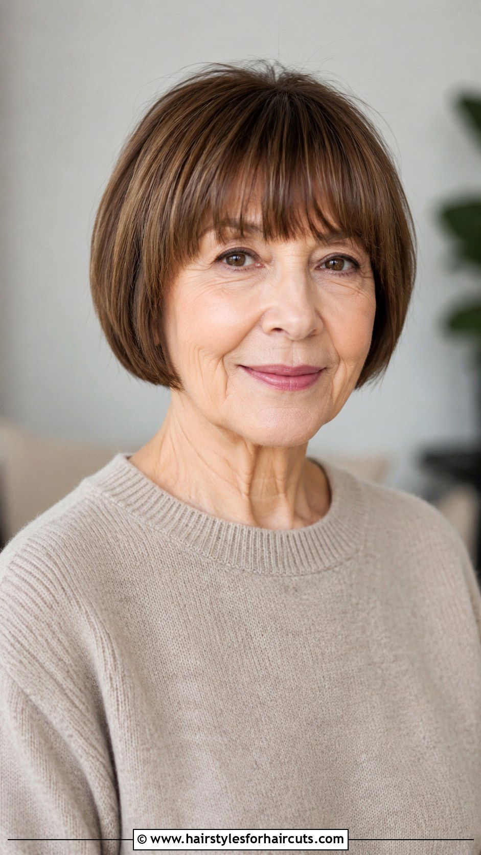 Cropped Cut With Bangs - 25 short haircuts women over 60 - 25 short haircuts women over 60