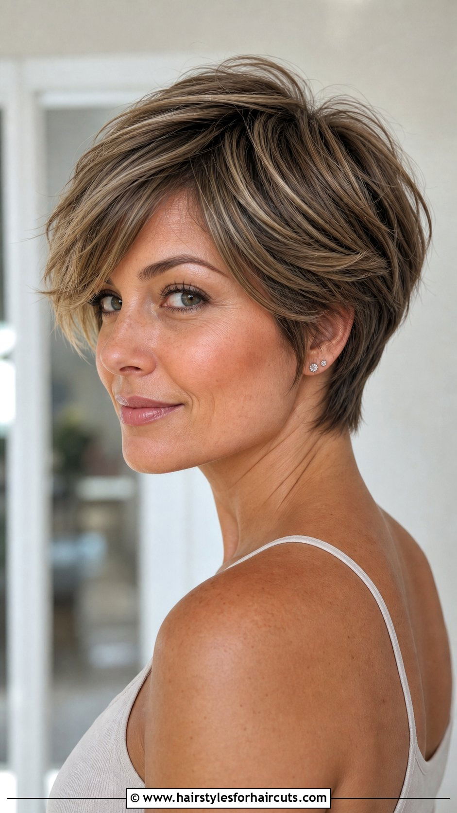 Cropped Layered Cut - 25 haircuts for hair loss female - 25 haircuts for hair loss female