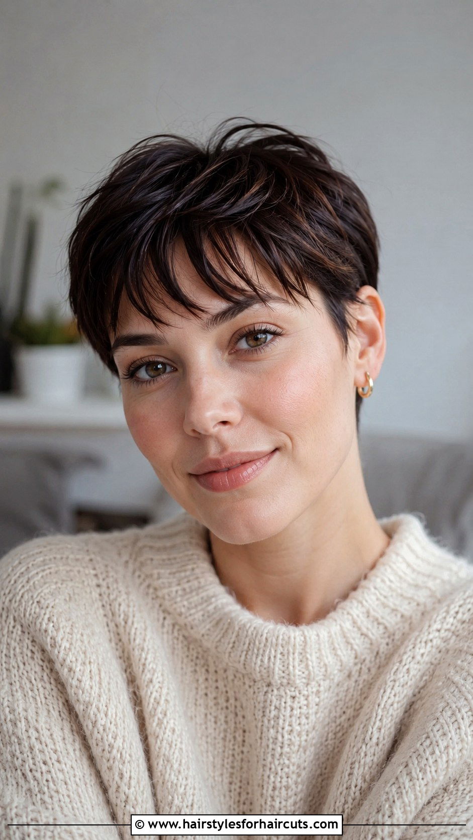 Cropped Pixie With Bangs - 25 fine hair hairstyles for over 60 - 25 fine hair hairstyles for over 60