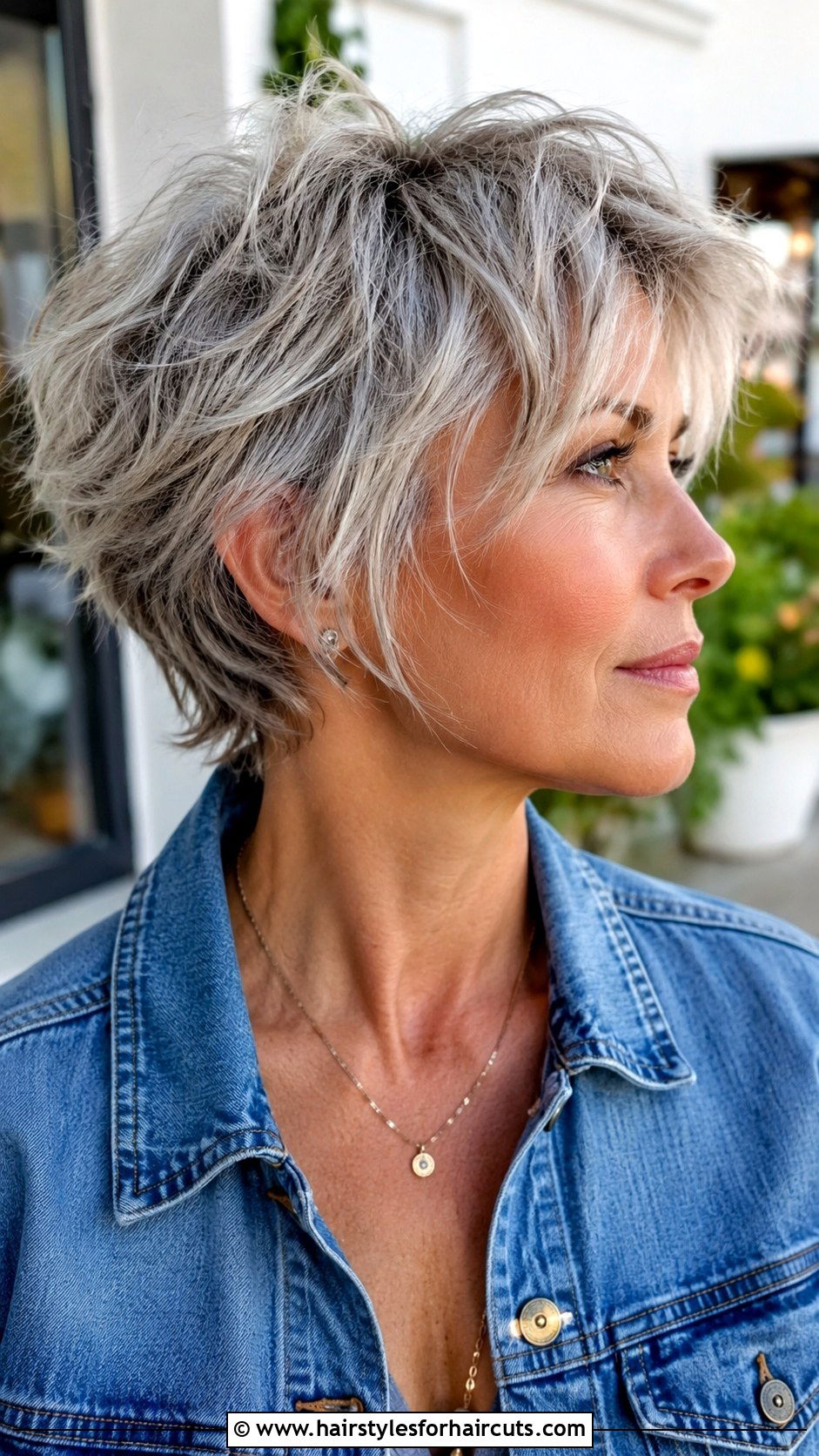 Cropped Silver Shag - 25 short hairstyles for white hair over 70 - 25 short hairstyles for white hair over 70