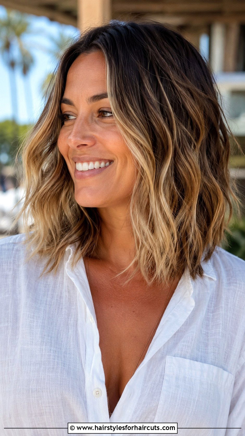 Cross Cut Wavy Lob - 25 cross haircuts - 25 cross haircuts