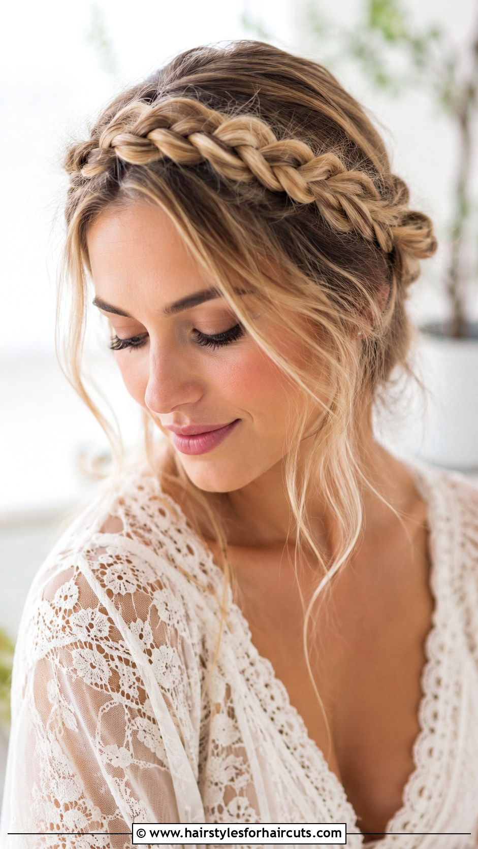 Crown Braid - 25 cute hairstyles for wet hair - 25 cute hairstyles for wet hair