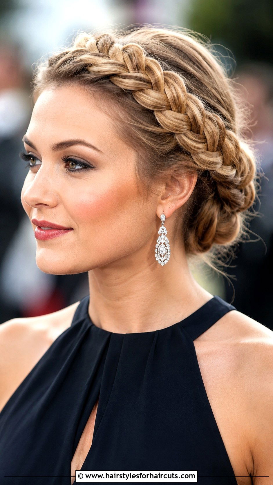 Crown Braid Updo - 25 funeral hairstyles - 25 funeral hairstyles