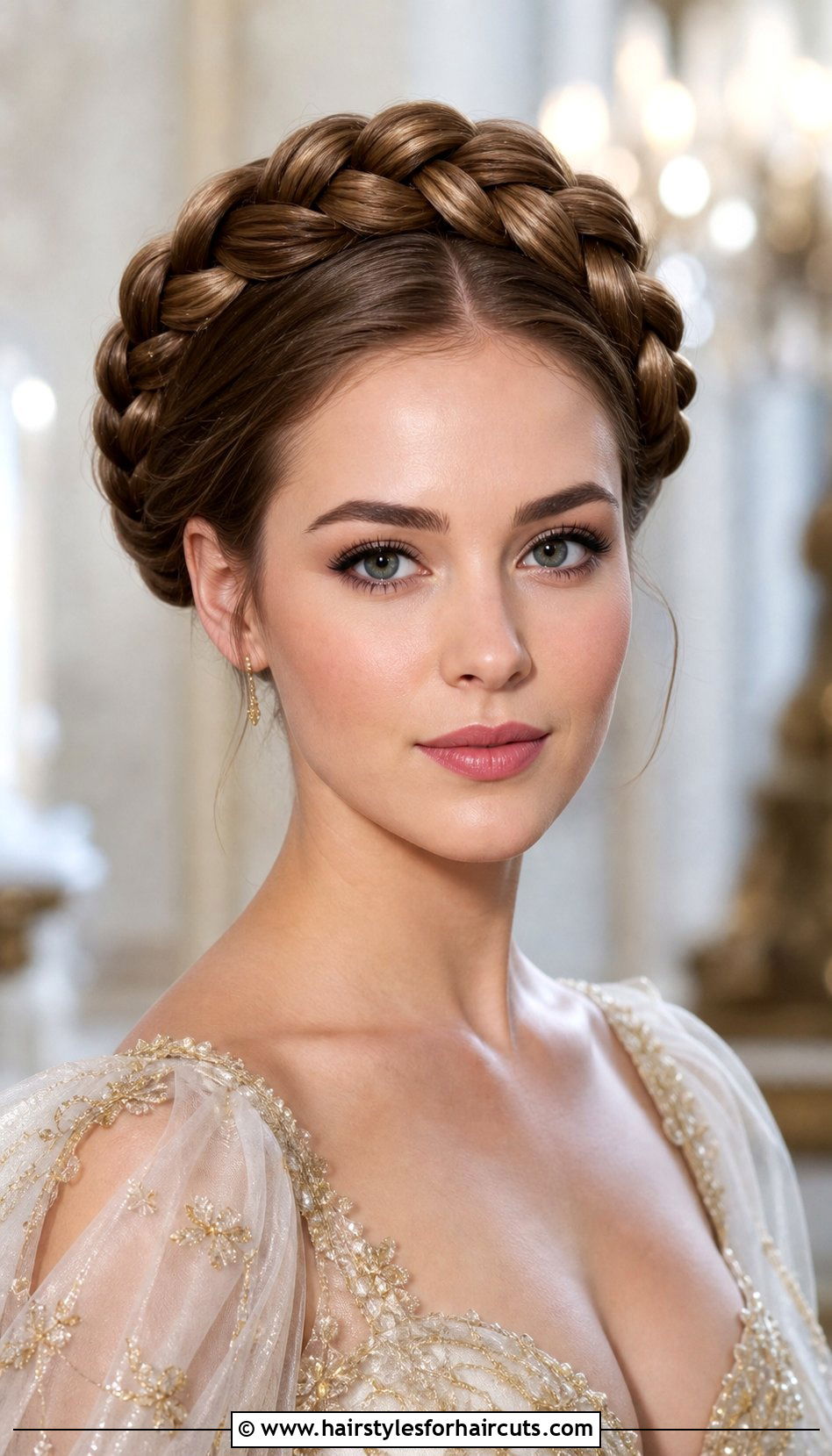 Crown Braid Updo - 25 wedding hairstyles up - 25 wedding hairstyles up