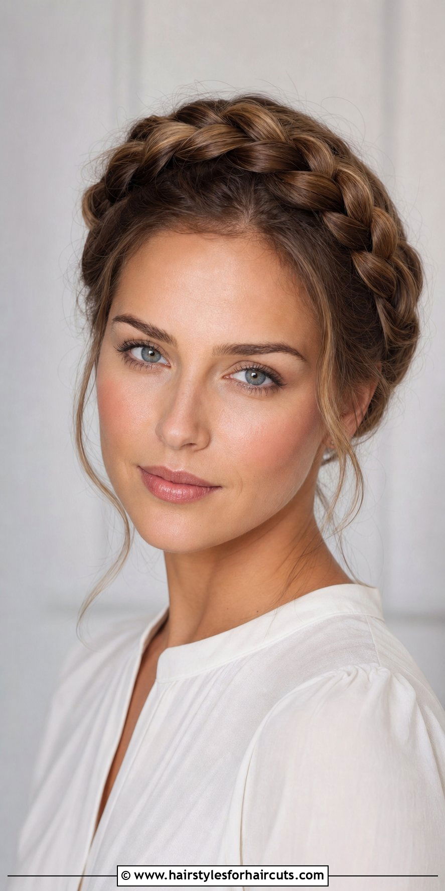 Crown Braid Updo - 25 old money hairstyles female long hair - 25 old money hairstyles female long hair