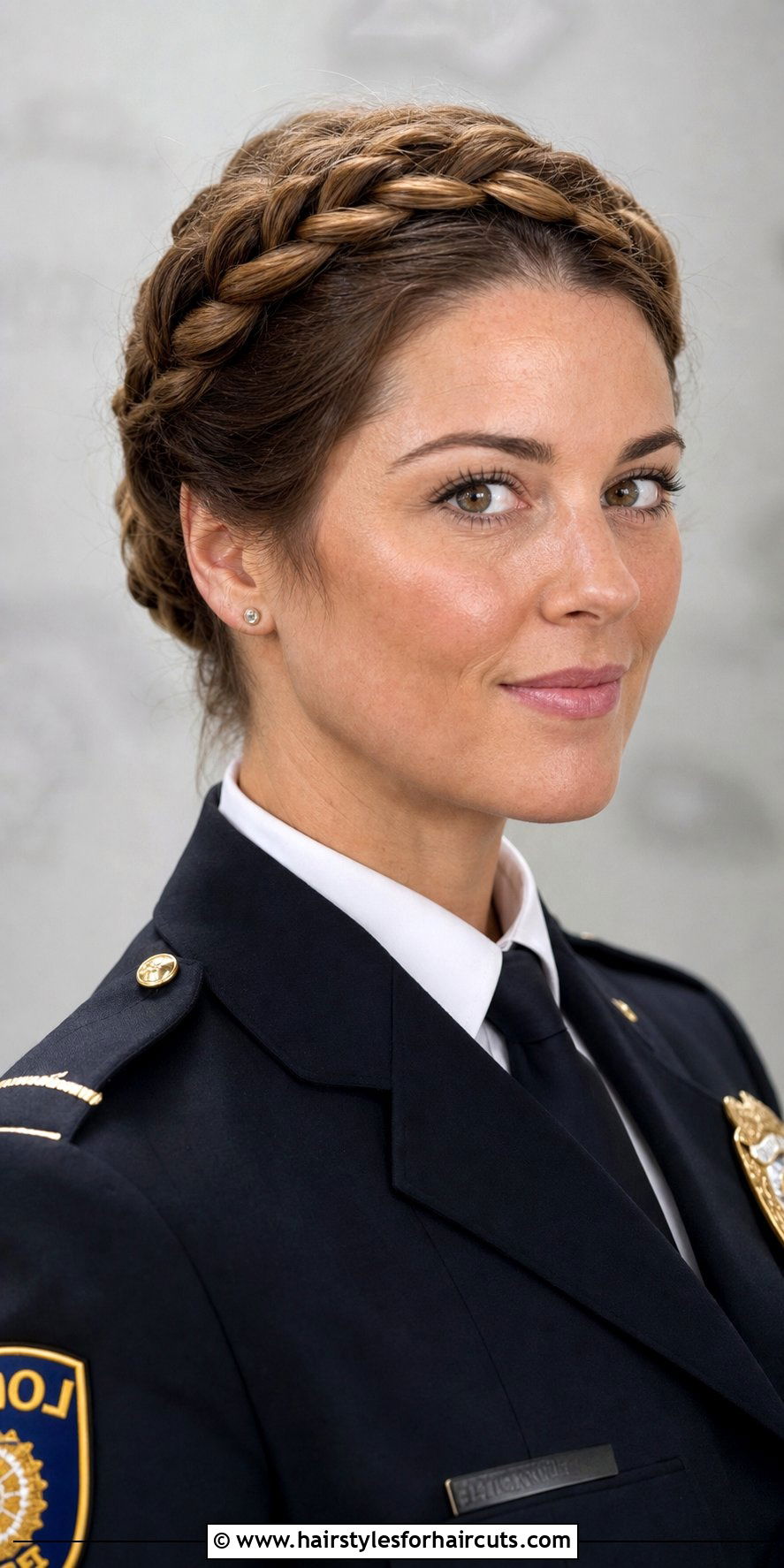 Crown Braid Updo - 25 police woman hairstyles - 25 police woman hairstyles