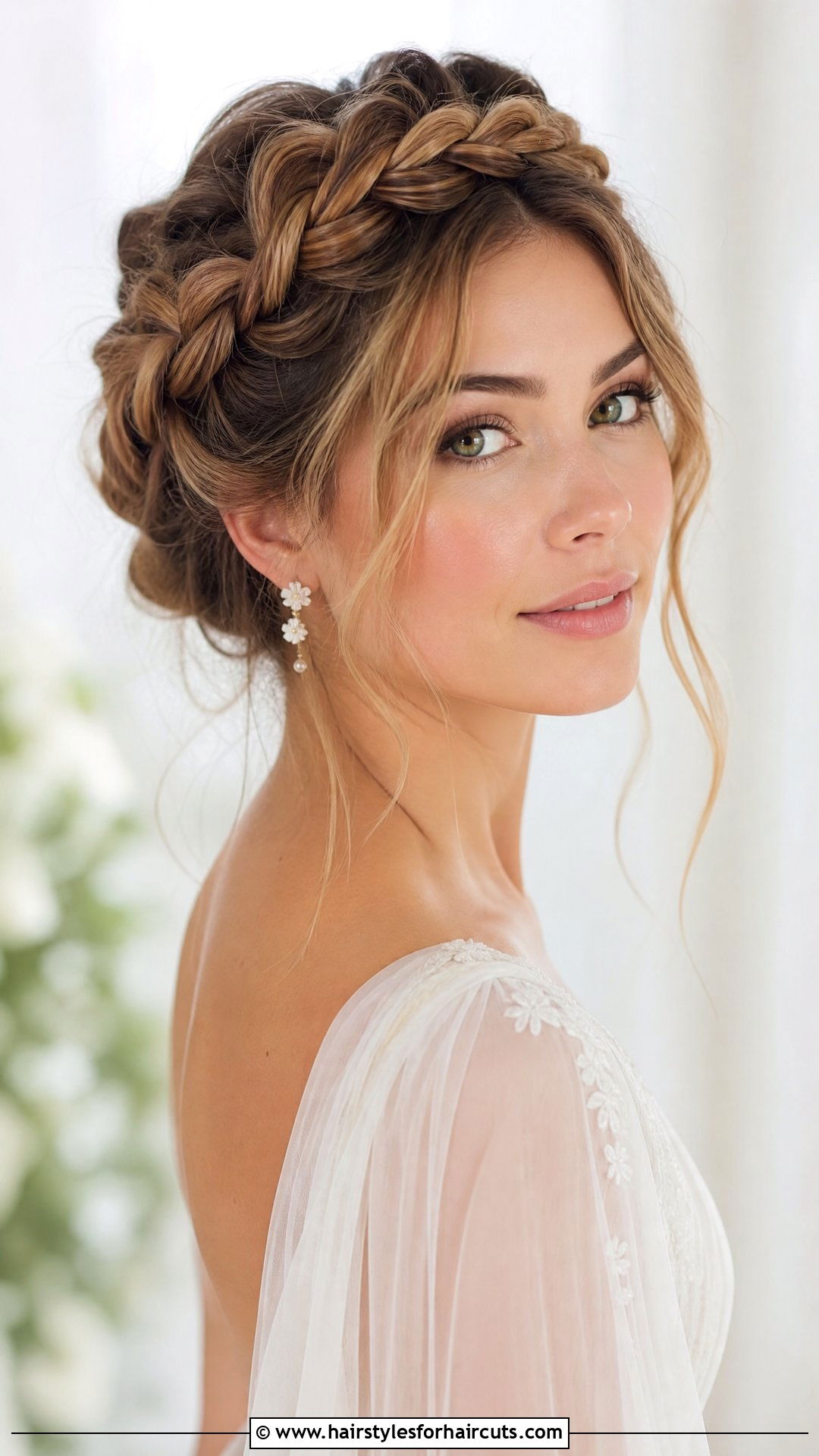 Crown Braid Updo For Thick Hair - 25 wedding hairstyles for thick hair - 25 wedding hairstyles for thick hair
